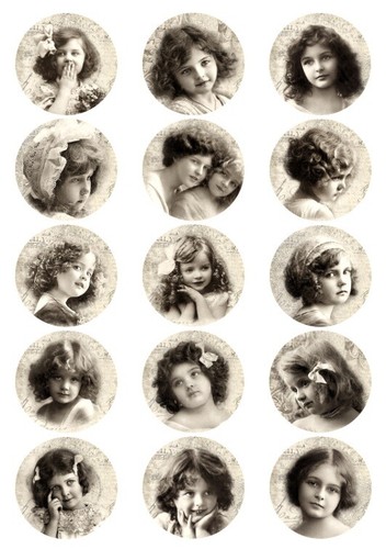 BÜGELBILD-Vintage-Shabby-Girl