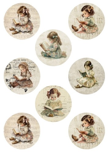BÜGELBILD-Vintage-Shabby-Mäd