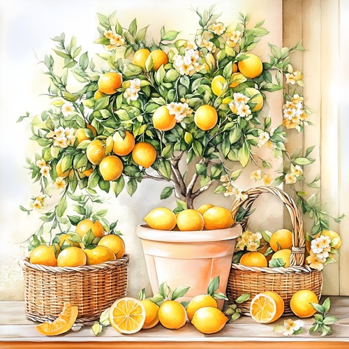 Deko bild zitronenbaum - bild,