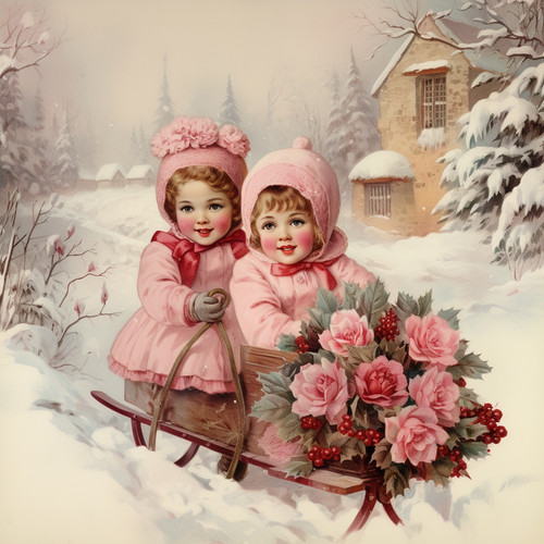 Wandbild vintage shabby kinder - wandbild,