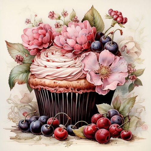 Wandbild muffin cupcake - muffin,