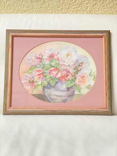 Aquarell rosenbild mit rahmen - aquarell,
