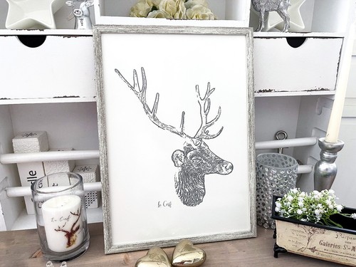 Bild hirsch cerf - hirsch, aquarell