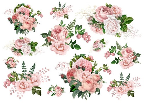 BÜGELBILD-Vintage-Shabby-Rose
