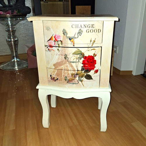 Nachttisch shabby chic holz - nachttisch,
