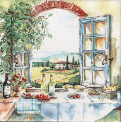 Dekobild landschaft haus - dekobild,