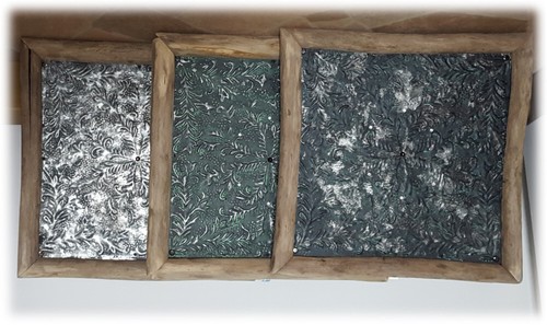 3er set metallbilder - metallbilder, in