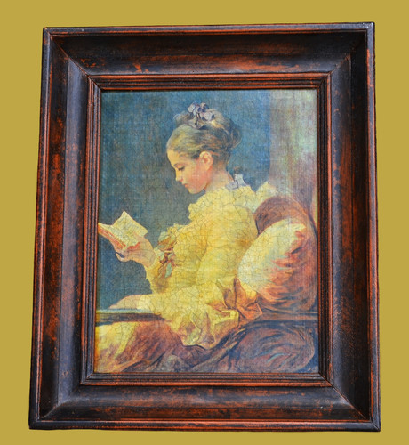 Wandbild die lesende - „die, lesende“