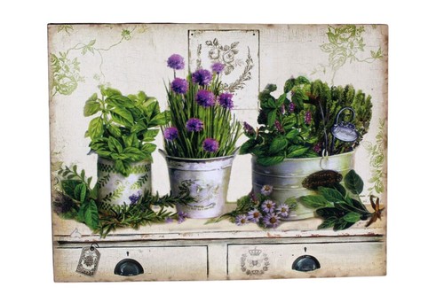 Blechschild kräuter shabby - kräuter,
